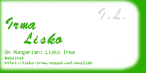 irma lisko business card